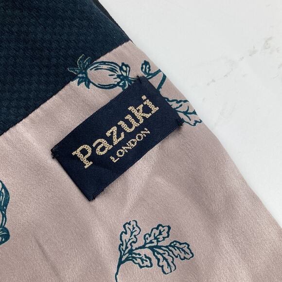 Pazuki Silk Patchwork Scarf Made In England 10.5 x 60 - Picture 4 of 13